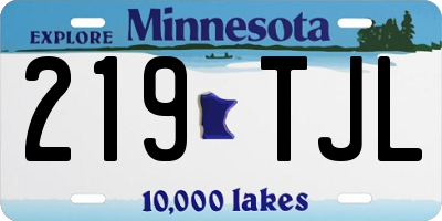 MN license plate 219TJL
