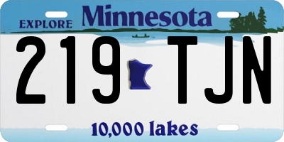 MN license plate 219TJN