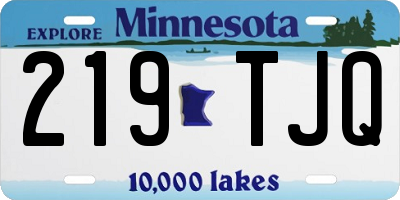 MN license plate 219TJQ