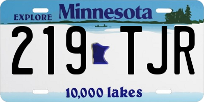 MN license plate 219TJR