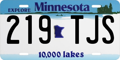MN license plate 219TJS