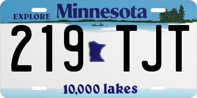 MN license plate 219TJT