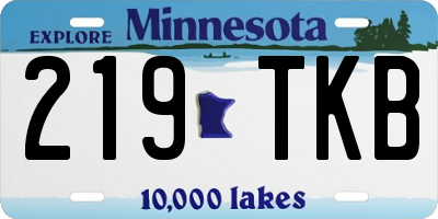 MN license plate 219TKB