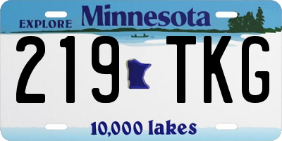 MN license plate 219TKG