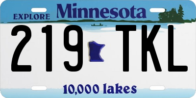 MN license plate 219TKL