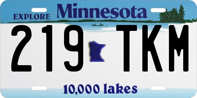 MN license plate 219TKM