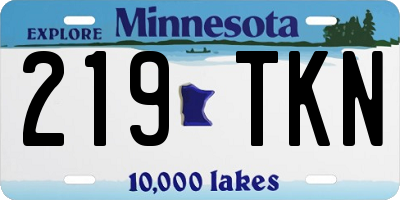 MN license plate 219TKN
