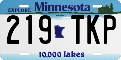 MN license plate 219TKP
