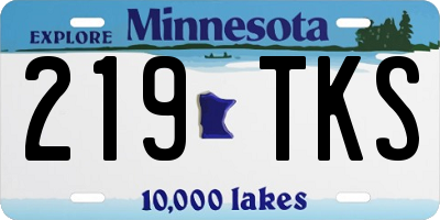 MN license plate 219TKS