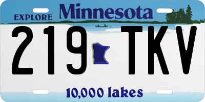 MN license plate 219TKV