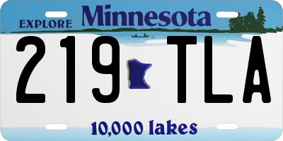 MN license plate 219TLA