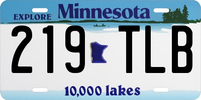 MN license plate 219TLB
