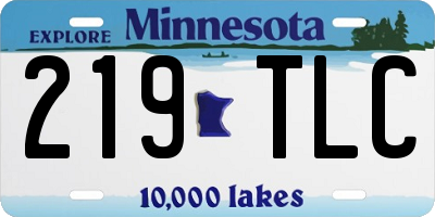 MN license plate 219TLC