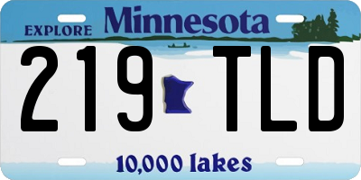 MN license plate 219TLD