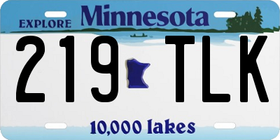 MN license plate 219TLK