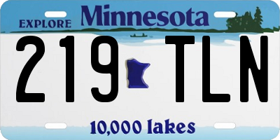 MN license plate 219TLN