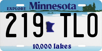 MN license plate 219TLO