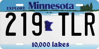 MN license plate 219TLR