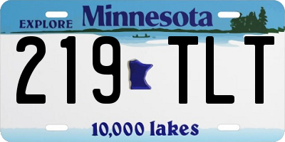 MN license plate 219TLT