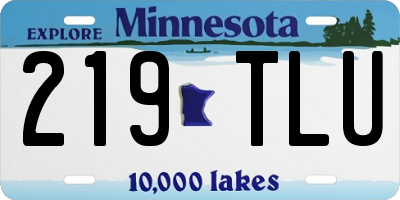 MN license plate 219TLU
