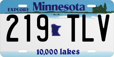 MN license plate 219TLV