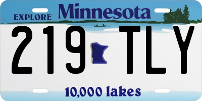 MN license plate 219TLY