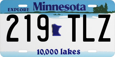 MN license plate 219TLZ