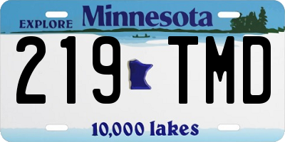 MN license plate 219TMD