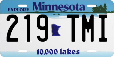MN license plate 219TMI