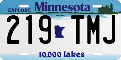 MN license plate 219TMJ