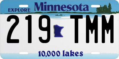 MN license plate 219TMM