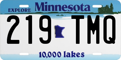 MN license plate 219TMQ
