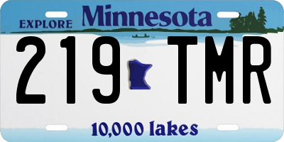 MN license plate 219TMR