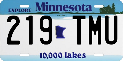MN license plate 219TMU