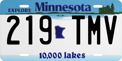 MN license plate 219TMV