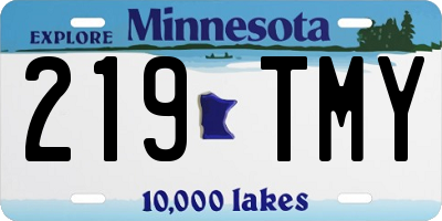 MN license plate 219TMY