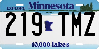 MN license plate 219TMZ