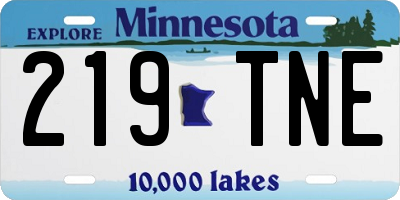 MN license plate 219TNE