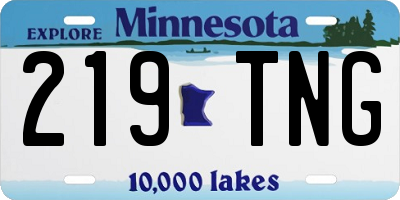 MN license plate 219TNG