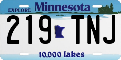 MN license plate 219TNJ
