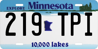 MN license plate 219TPI