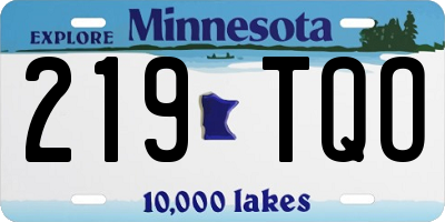 MN license plate 219TQO