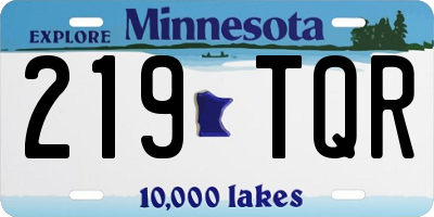 MN license plate 219TQR