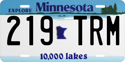 MN license plate 219TRM