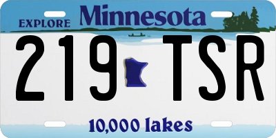 MN license plate 219TSR
