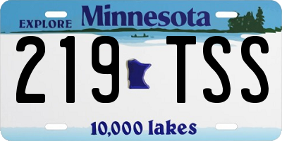 MN license plate 219TSS