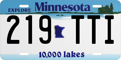 MN license plate 219TTI