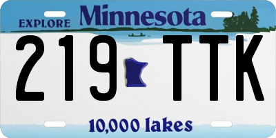 MN license plate 219TTK