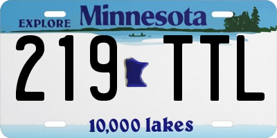 MN license plate 219TTL