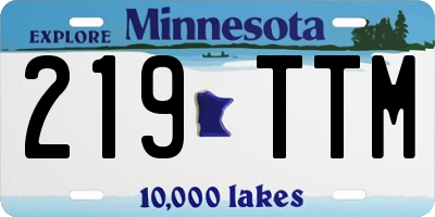 MN license plate 219TTM